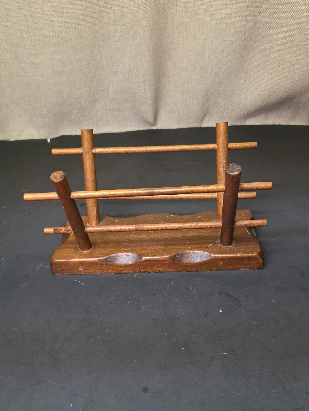 Vtg CORNWALL WOOD PRODUCTS Spindle Napkin/Letter Holder, S&P, Candle‎ Holders